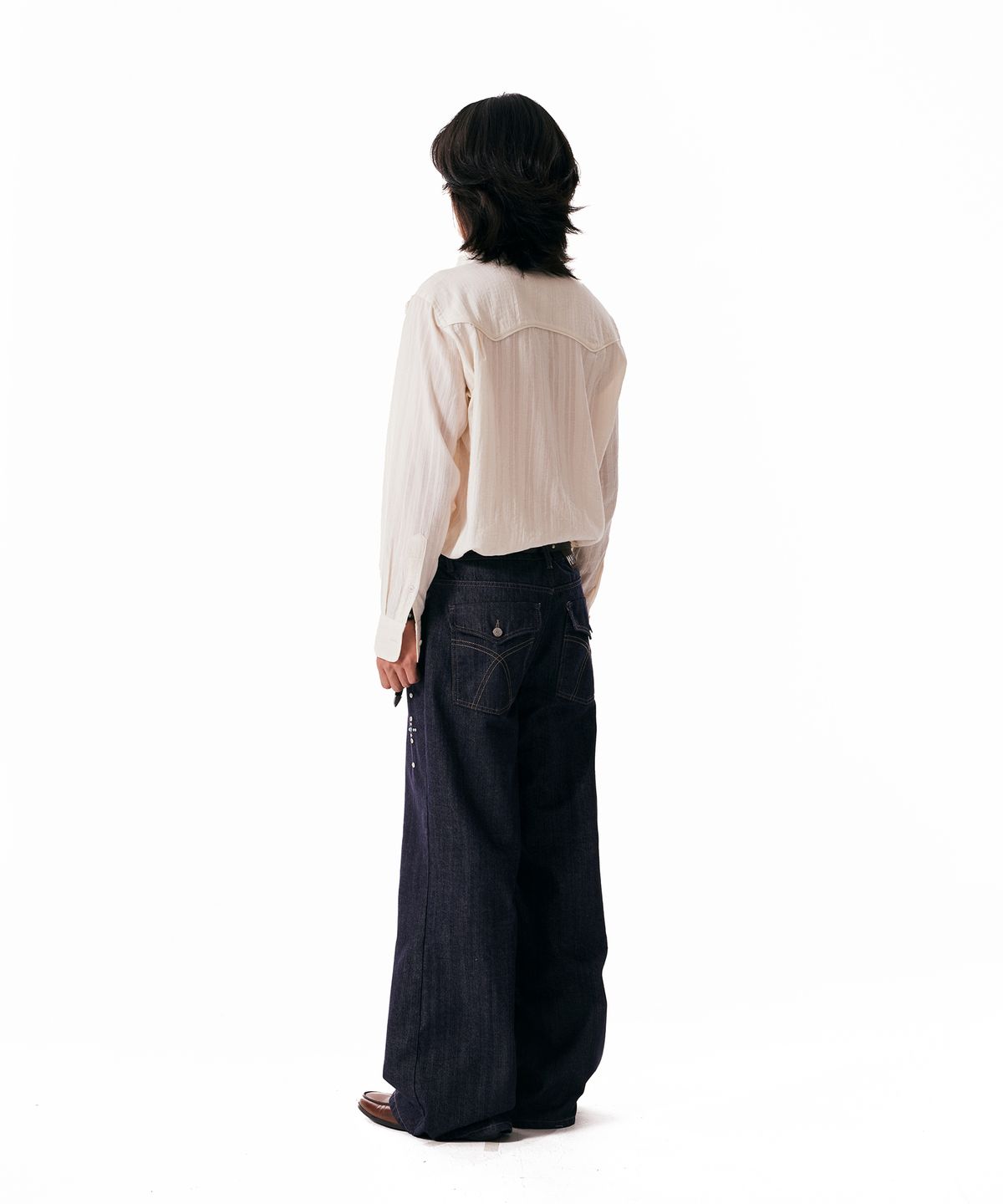 아캄(AAKAM) Western Cotton Shirts (Ivory)