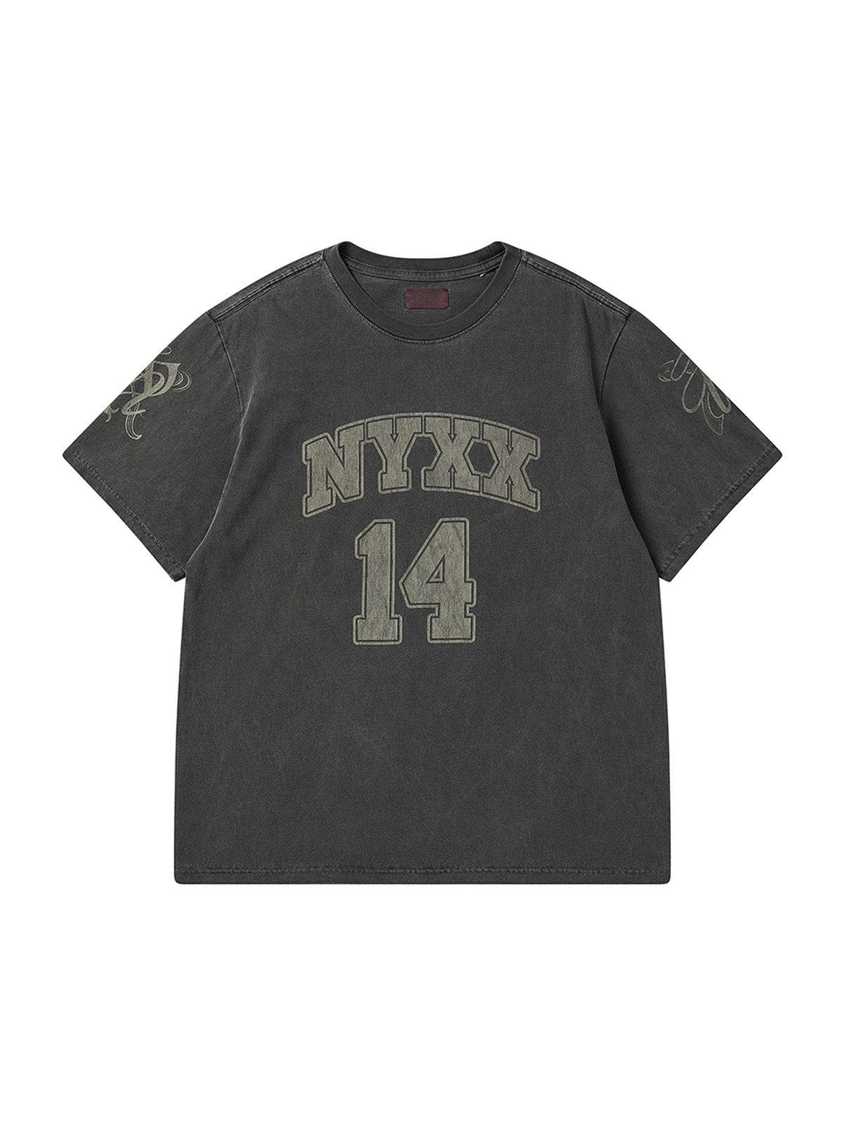 엔와이엑스엑스(NYXX) NUMBER 14 PIGMENT TEE CHARCOAL
