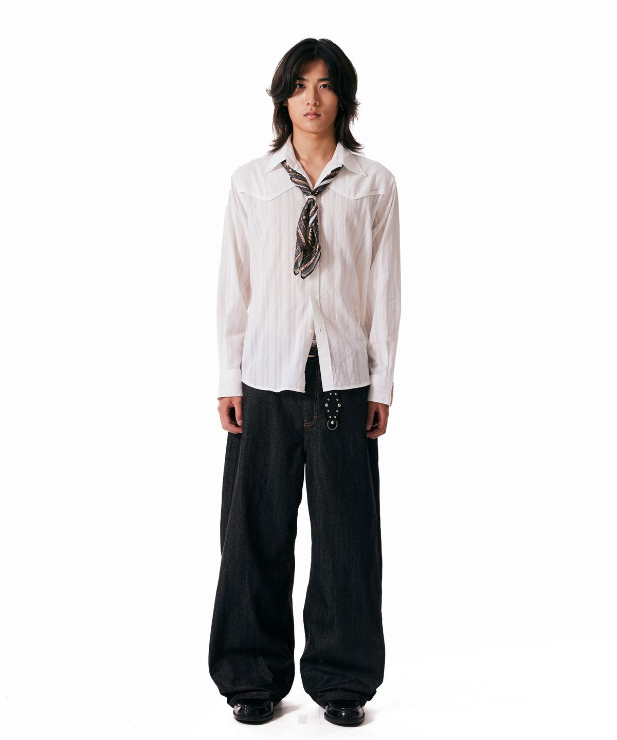 아캄(AAKAM) Western Cotton Shirts (White)