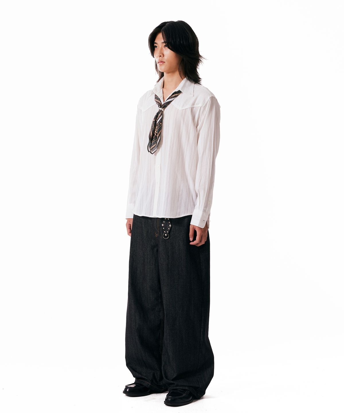 아캄(AAKAM) Western Cotton Shirts (White)