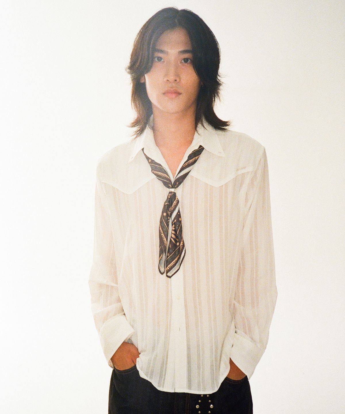 아캄(AAKAM) Western Cotton Shirts (White)