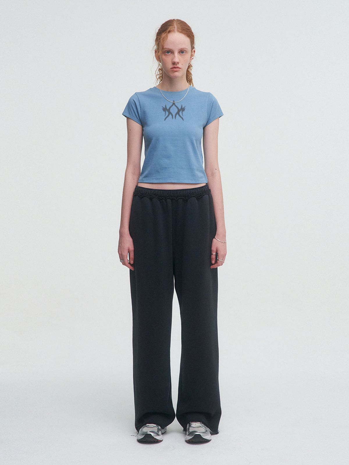 뚜오미오(TUOMIO) FLAME BABY T-SHIRTS [DUSTY BLUE]