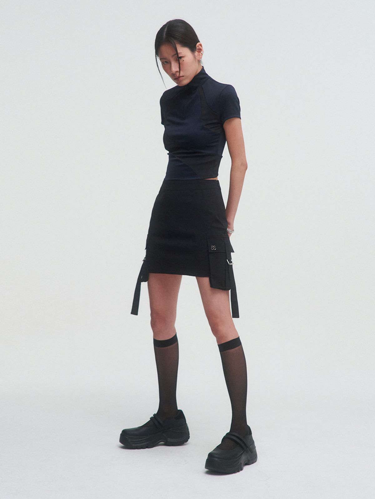 뚜오미오(TUOMIO) CURVED RACING TOP [NAVY]