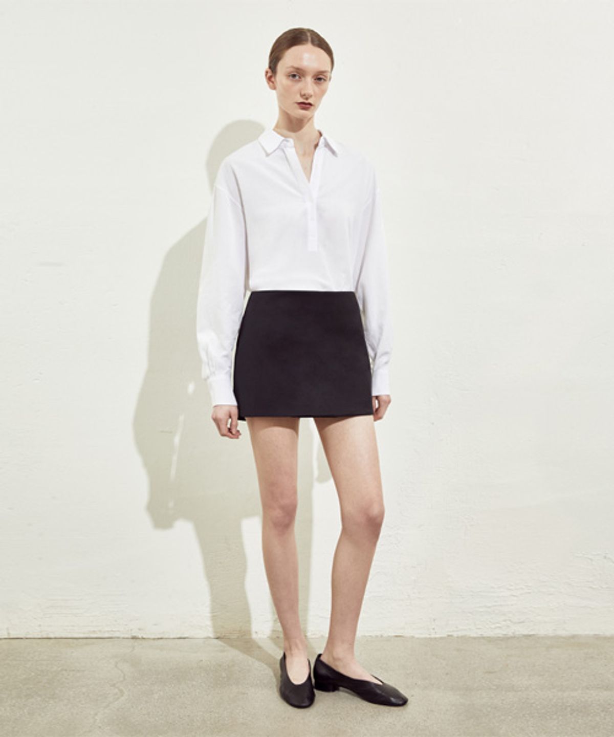 리디피(RIDIFI) WOOL BLEND SKIRT PANTS_BLACK