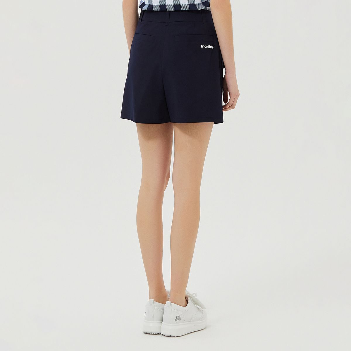 마틴골프(MARTINE GOLF) Buckle Point Wrap Shorts_Navy