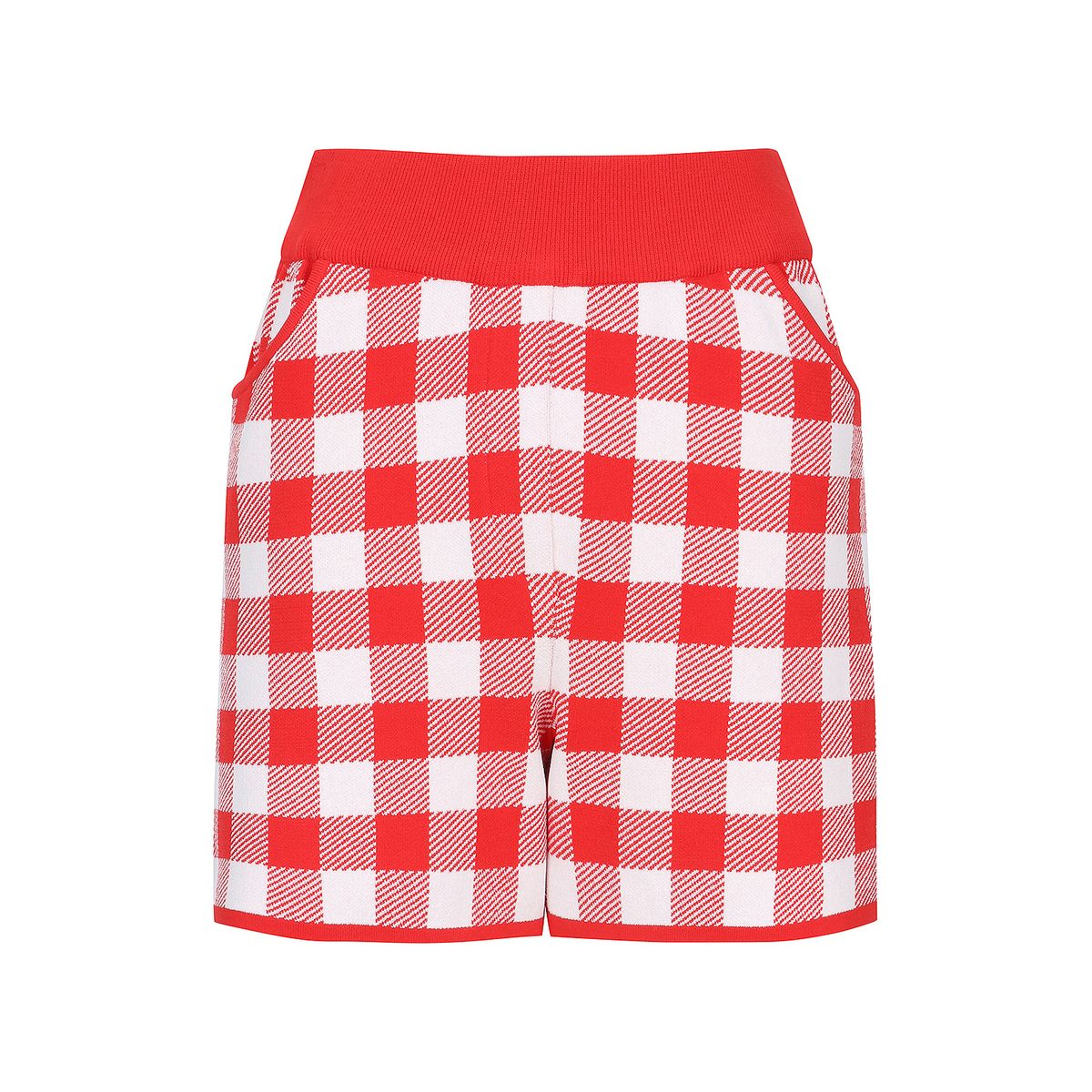 마틴골프(MARTINE GOLF) Check Jacquard Knit Shorts_Red