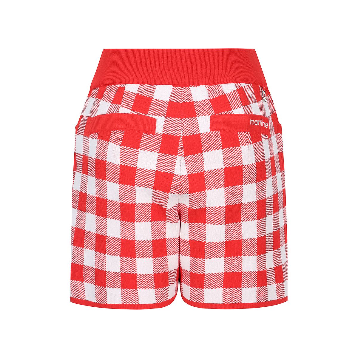 마틴골프(MARTINE GOLF) Check Jacquard Knit Shorts_Red