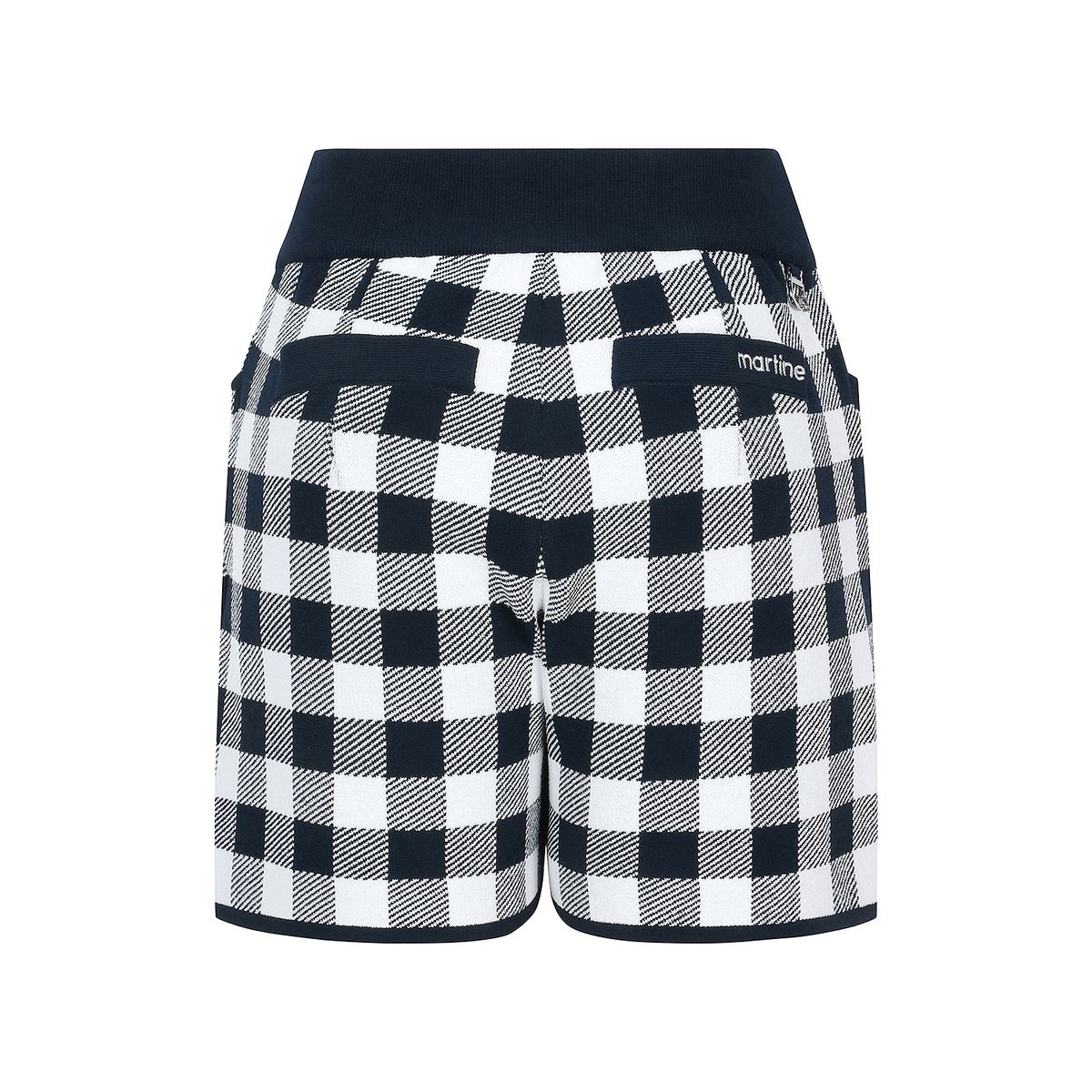 마틴골프(MARTINE GOLF) Check Jacquard Knit Shorts_Navy