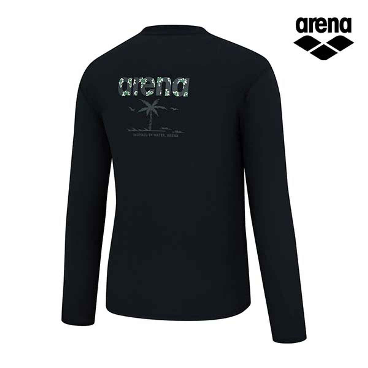 아레나(ARENA) 아일랜드 레저 집업 래쉬가드 A4BM1PR08BLK
