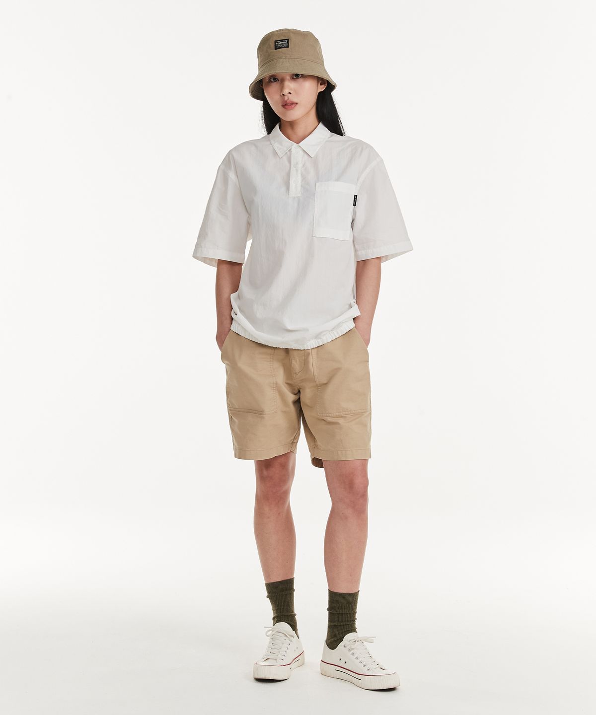 힐리먼트(HELEMENT) 익스플로어 코튼 숏팬츠 (BEIGE)
