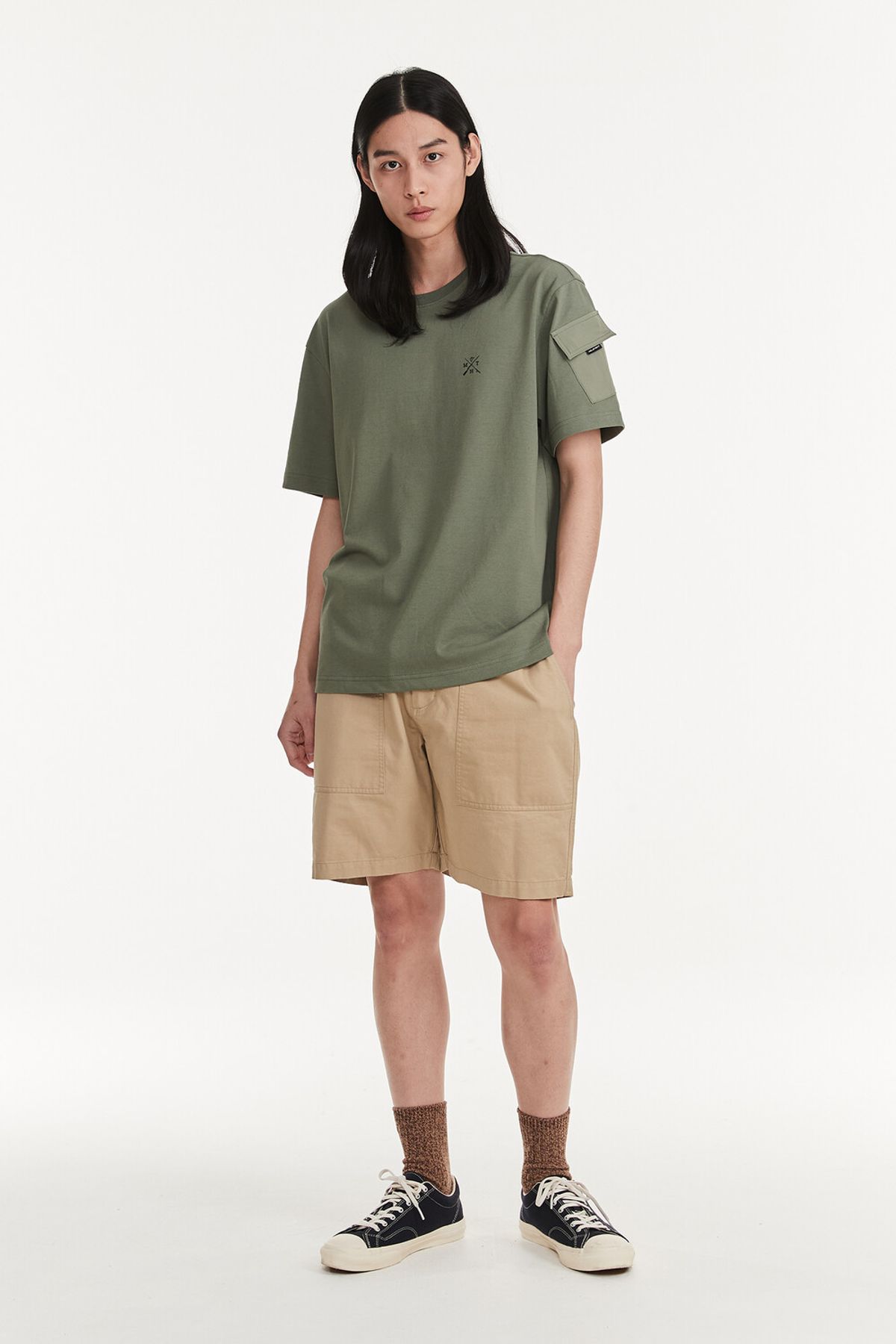 힐리먼트(HELEMENT) 헌터 포켓 반팔티셔츠 (KHAKI)