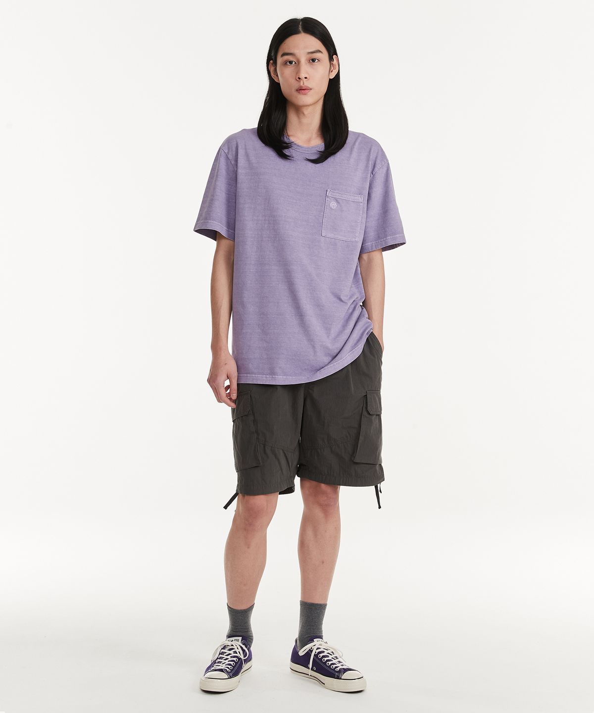 힐리먼트(HELEMENT) 스트리트 피그먼트 반팔티 (PURPLE)