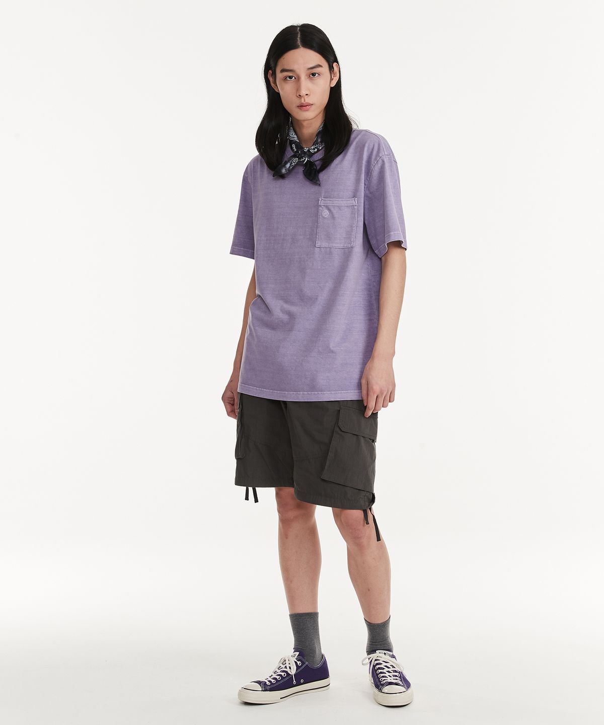 힐리먼트(HELEMENT) 스트리트 피그먼트 반팔티 (PURPLE)