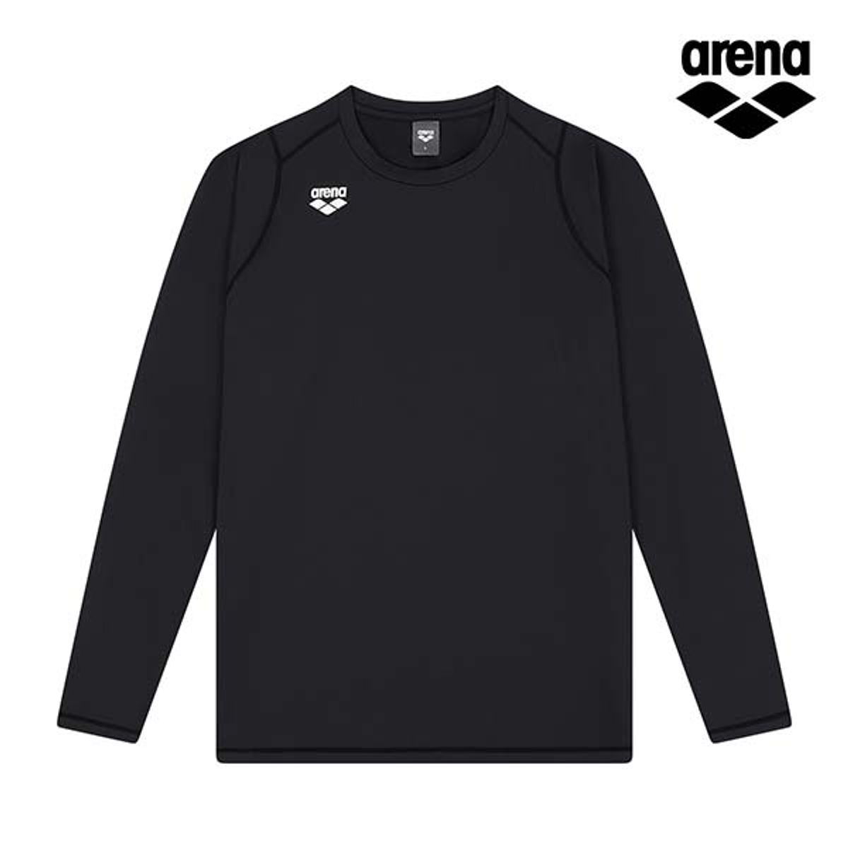 아레나(ARENA) 포스 남성 긴팔티셔츠 S4SM1LT01BLK