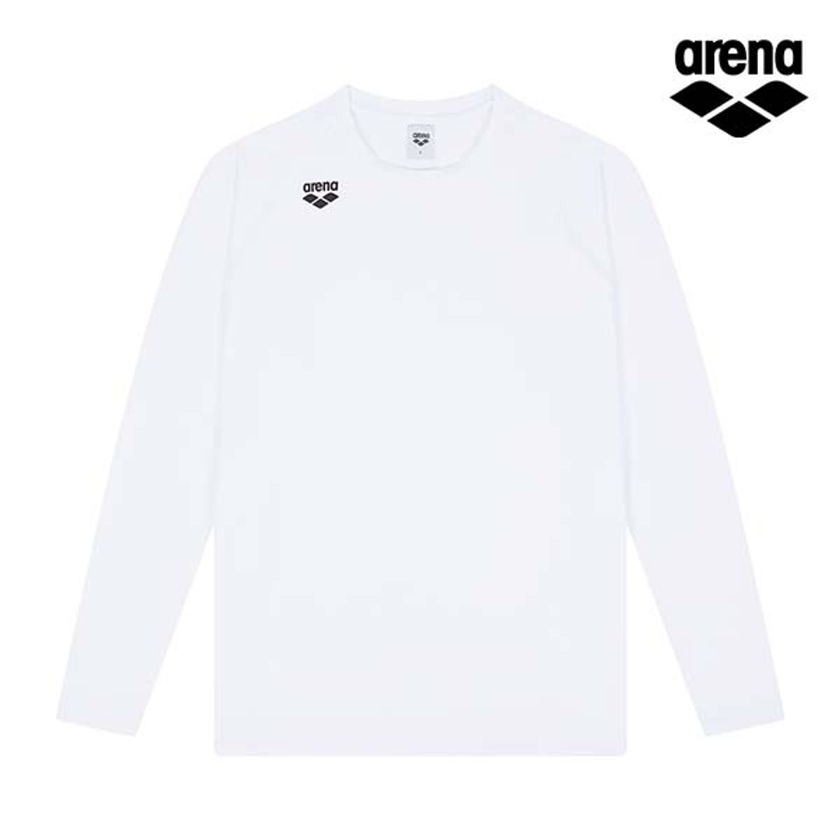 아레나(ARENA) 포스 남성 긴팔티셔츠 S4SM1LT01WHT