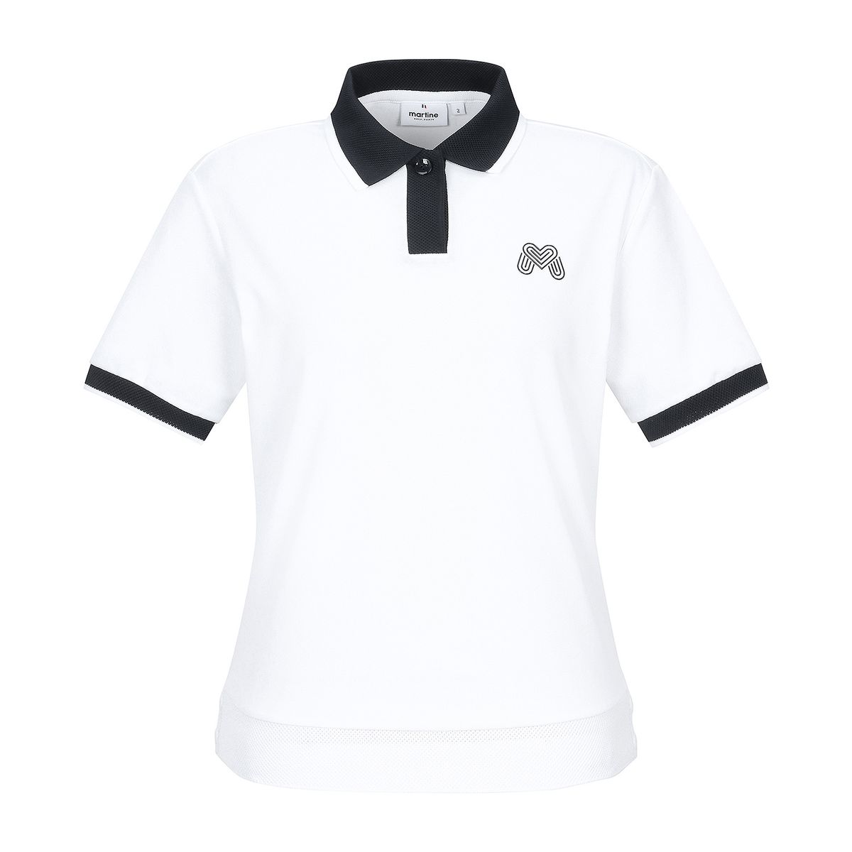 마틴골프(MARTINE GOLF) DTP Collar half Polo Shirts_White