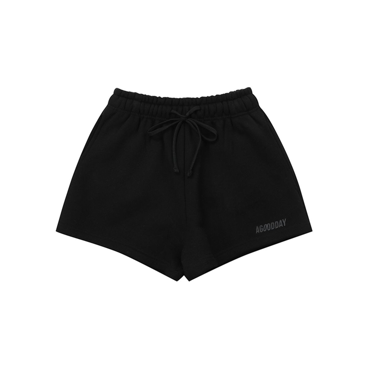 어굿데이(AGOODDAY) [WOMAN]  SIGNATURE HALF PANTS WOMAN (BLACK)