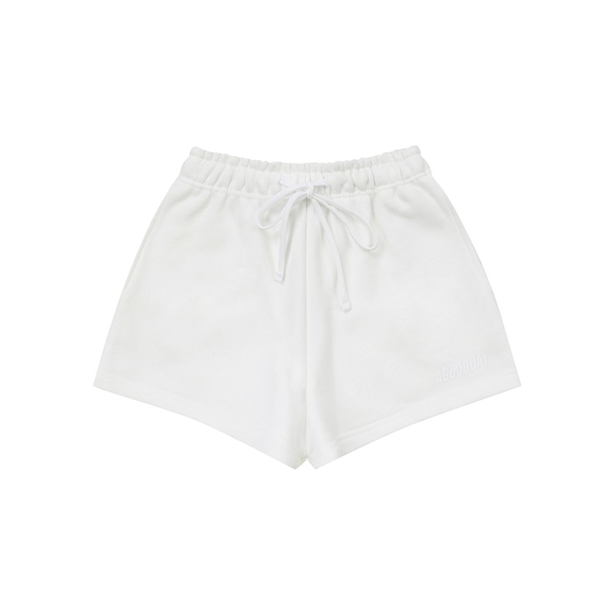 어굿데이(AGOODDAY) [WOMAN]  SIGNATURE HALF PANTS WOMAN (WHITE)