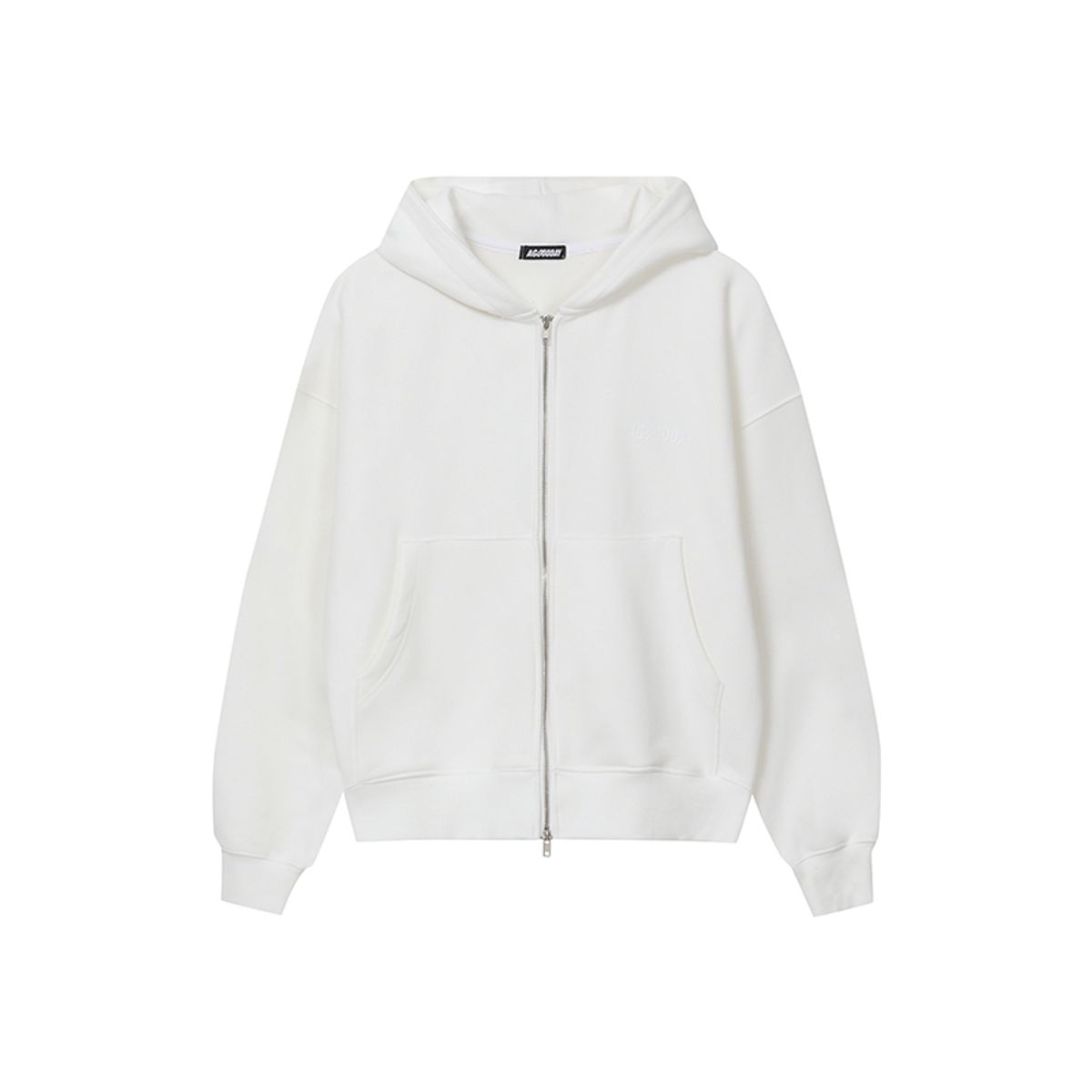 어굿데이(AGOODDAY) [UNISEX]   SIGNATURE HOODIE ZIPUP WOMAN(WHITE)
