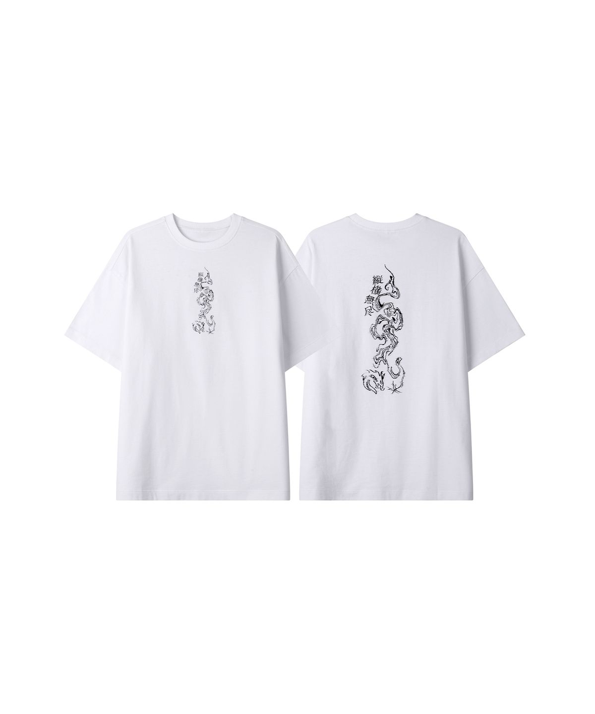 레더리(LEATHERY) 드래그 온 오버핏 반팔티 [WHITE]