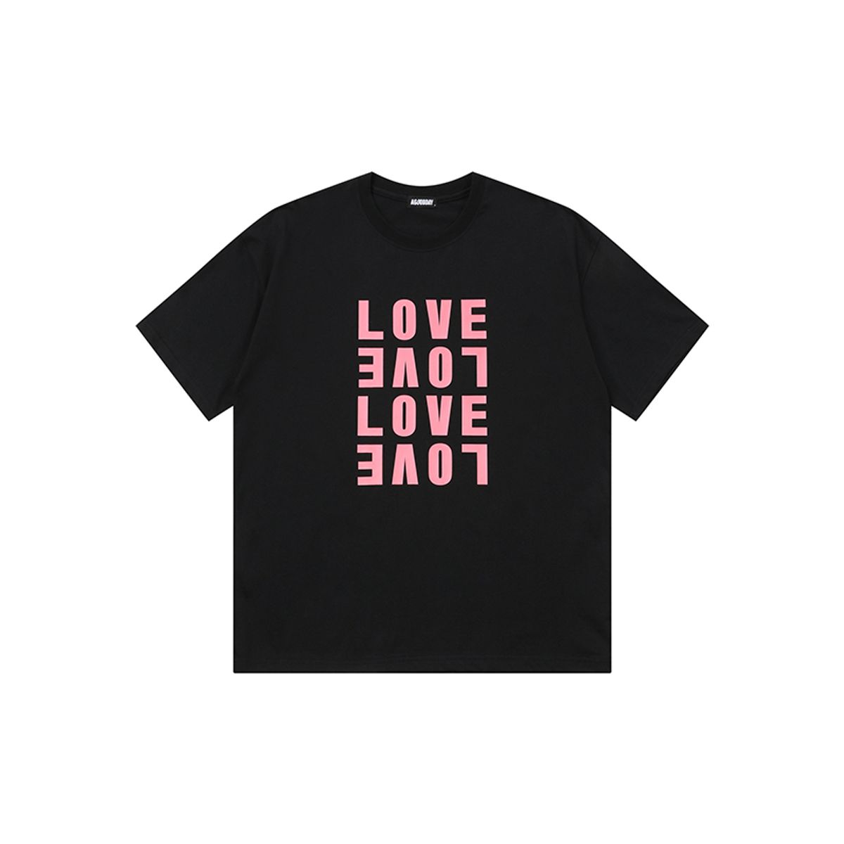 어굿데이(AGOODDAY) [UNISEX]  LOVE SWITCH TSHIRT (BLACK)
