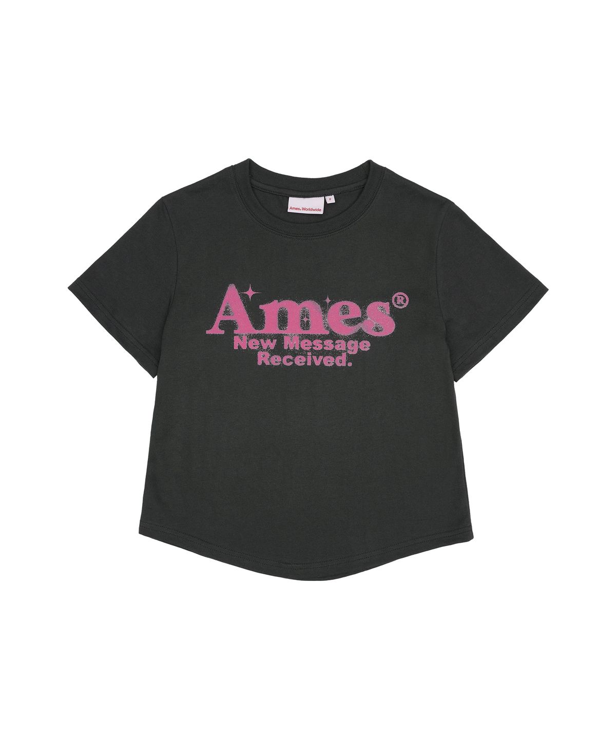 아메스 월드와이드(AMES-WORLDWIDE) ROUND HEM CROP TEE (7 color)