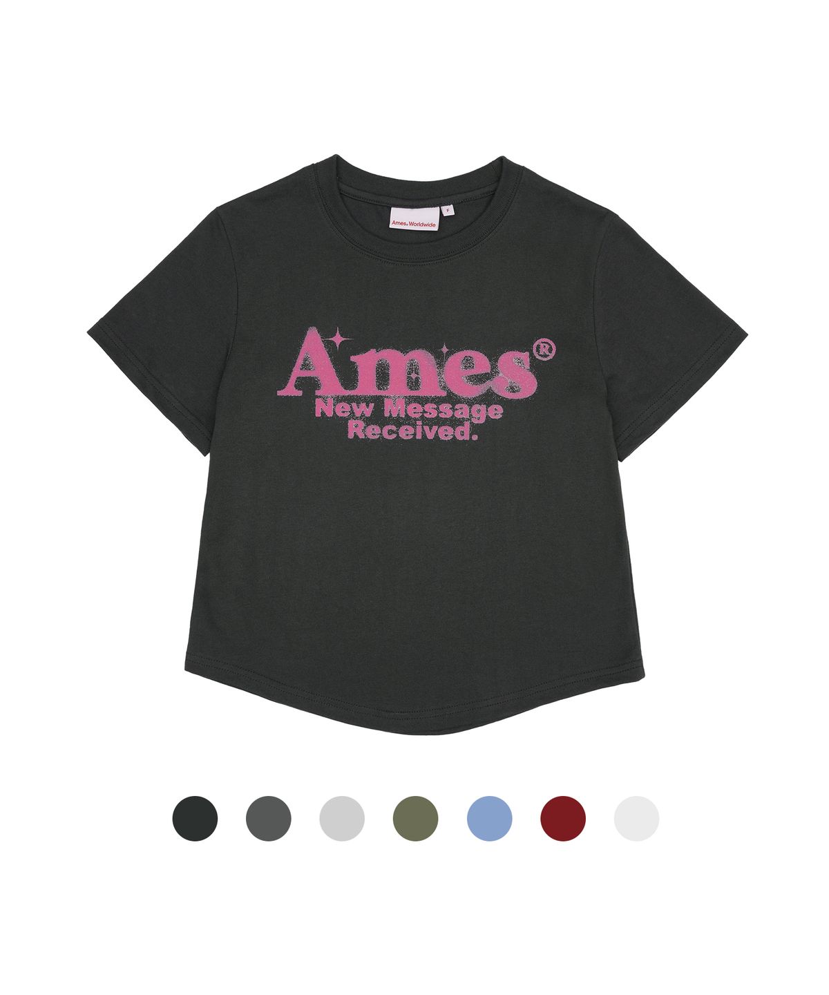 아메스 월드와이드(AMES-WORLDWIDE) ROUND HEM CROP TEE (7 color)
