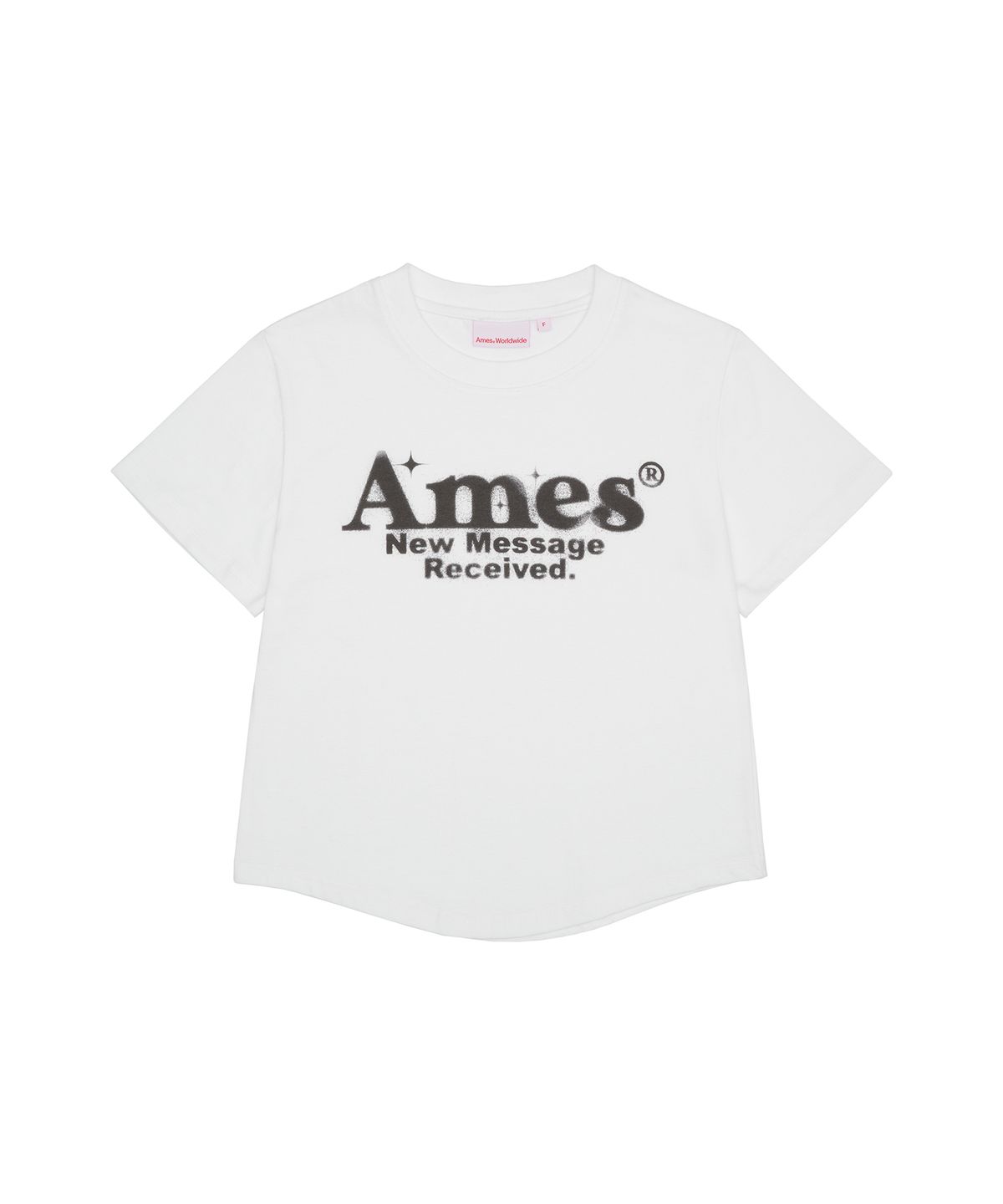 아메스 월드와이드(AMES-WORLDWIDE) ROUND HEM CROP TEE WHITE