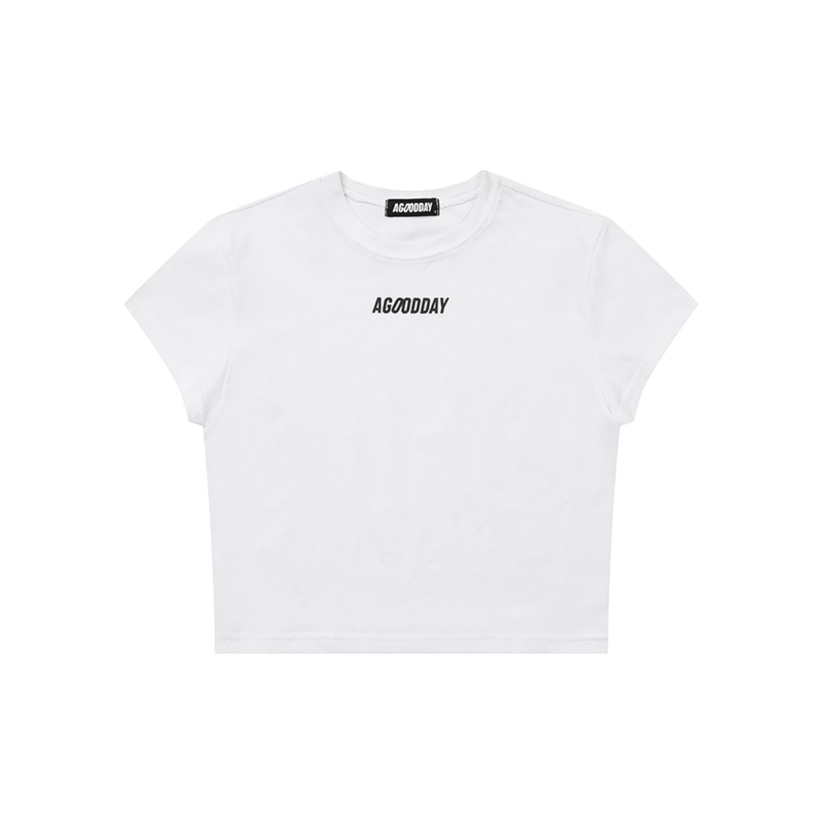 어굿데이(AGOODDAY) EMBO CROP TSHIRT (WHITE)