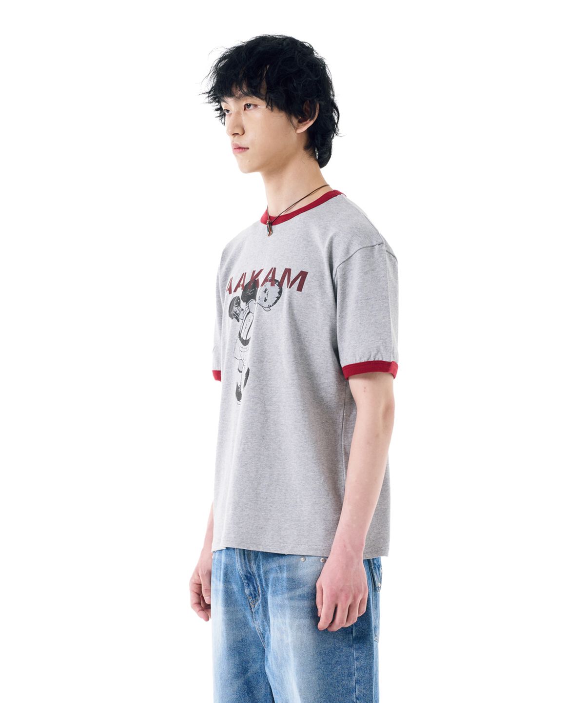아캄(AAKAM) Punch Boy Printed Ringer Top (Red)