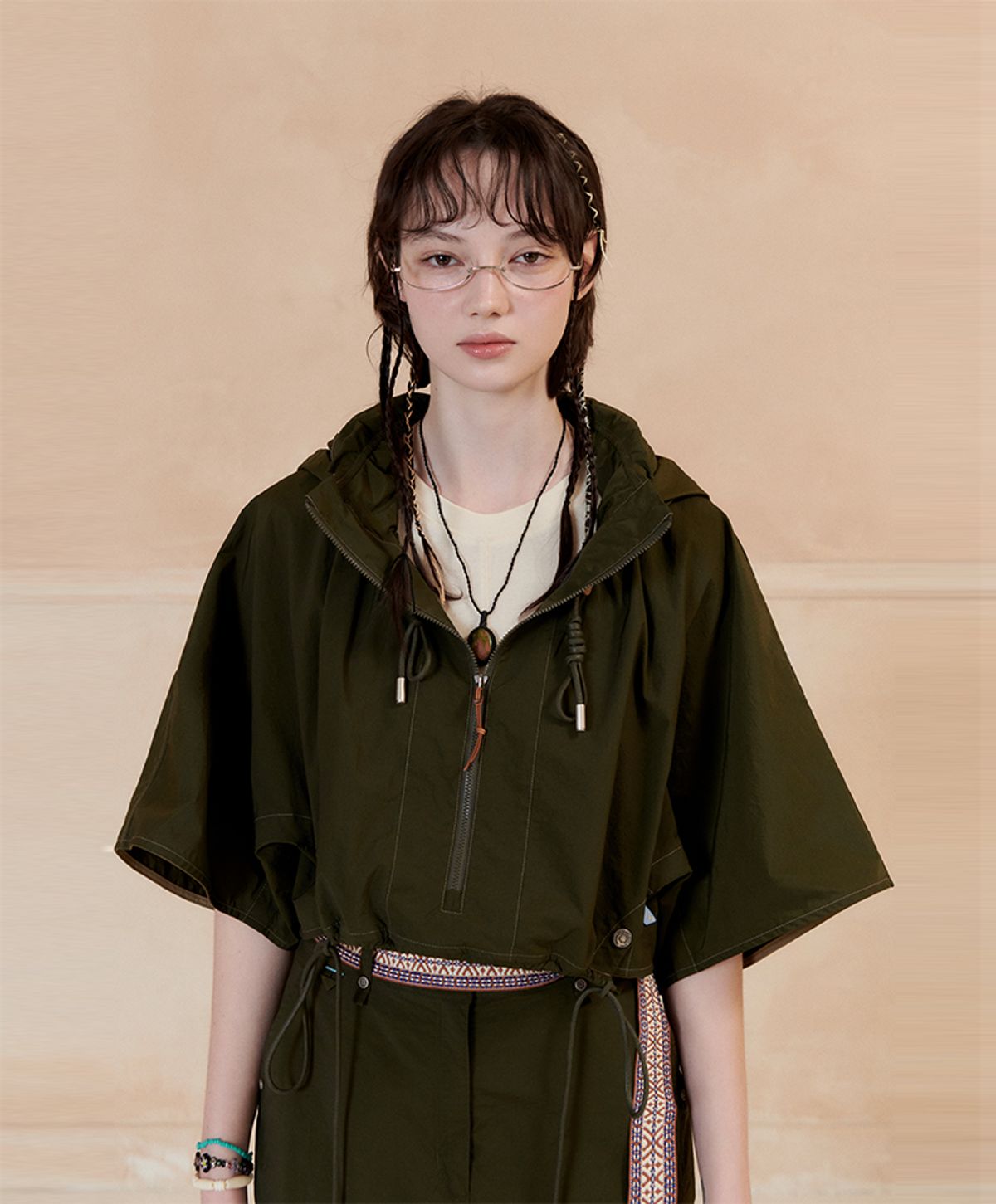 누크피터(NUUKFITTER) 838 STRING ANORAK_WOMEN [DARK KHAKI]