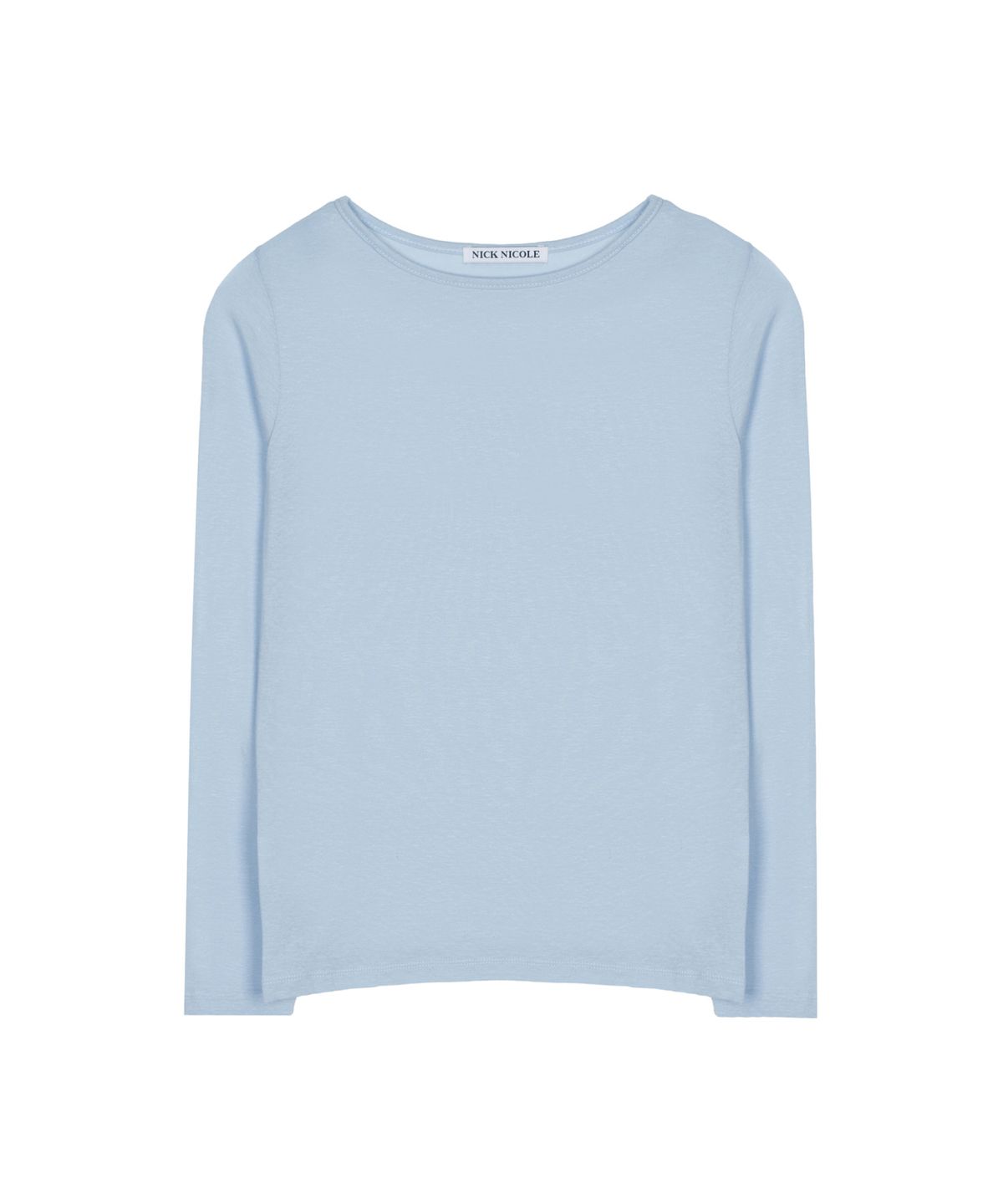닉앤니콜(NICK&NICOLE) [ESSENTIAL] ESSENTIAL BOAT NECK TOP_SKY BLUE