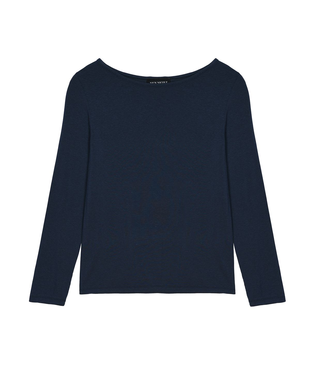 닉앤니콜(NICK&NICOLE) [ESSENTIAL] ESSENTIAL BOAT NECK TOP_NAVY