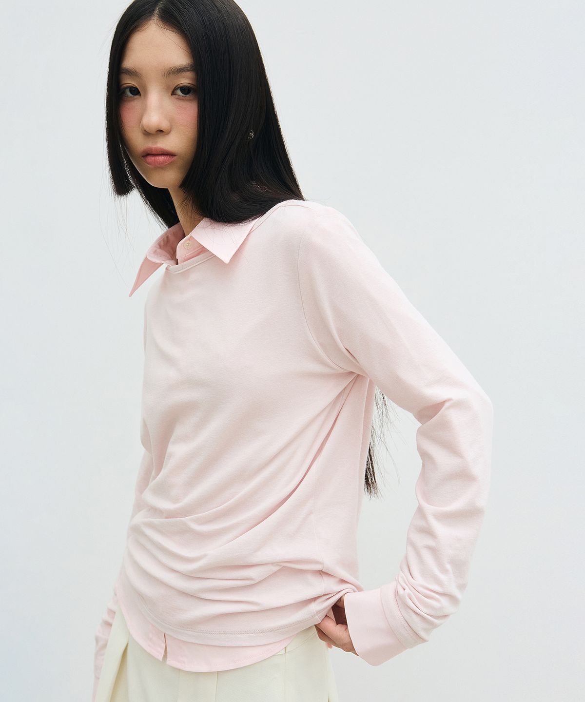 닉앤니콜(NICK&NICOLE) [ESSENTIAL] ESSENTIAL BOAT NECK TOP_PINK