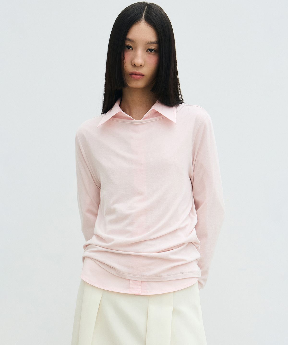 닉앤니콜(NICK&NICOLE) [ESSENTIAL] ESSENTIAL BOAT NECK TOP_PINK