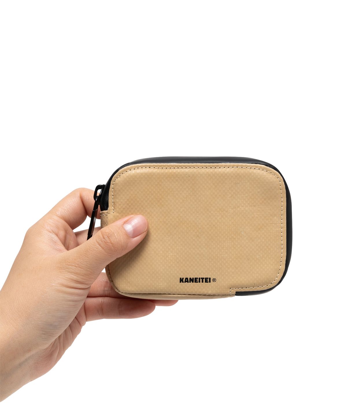 카네이테이(KANEITEI) BRICK ZIP WALLET S (BEIGE) / UPCYCLED