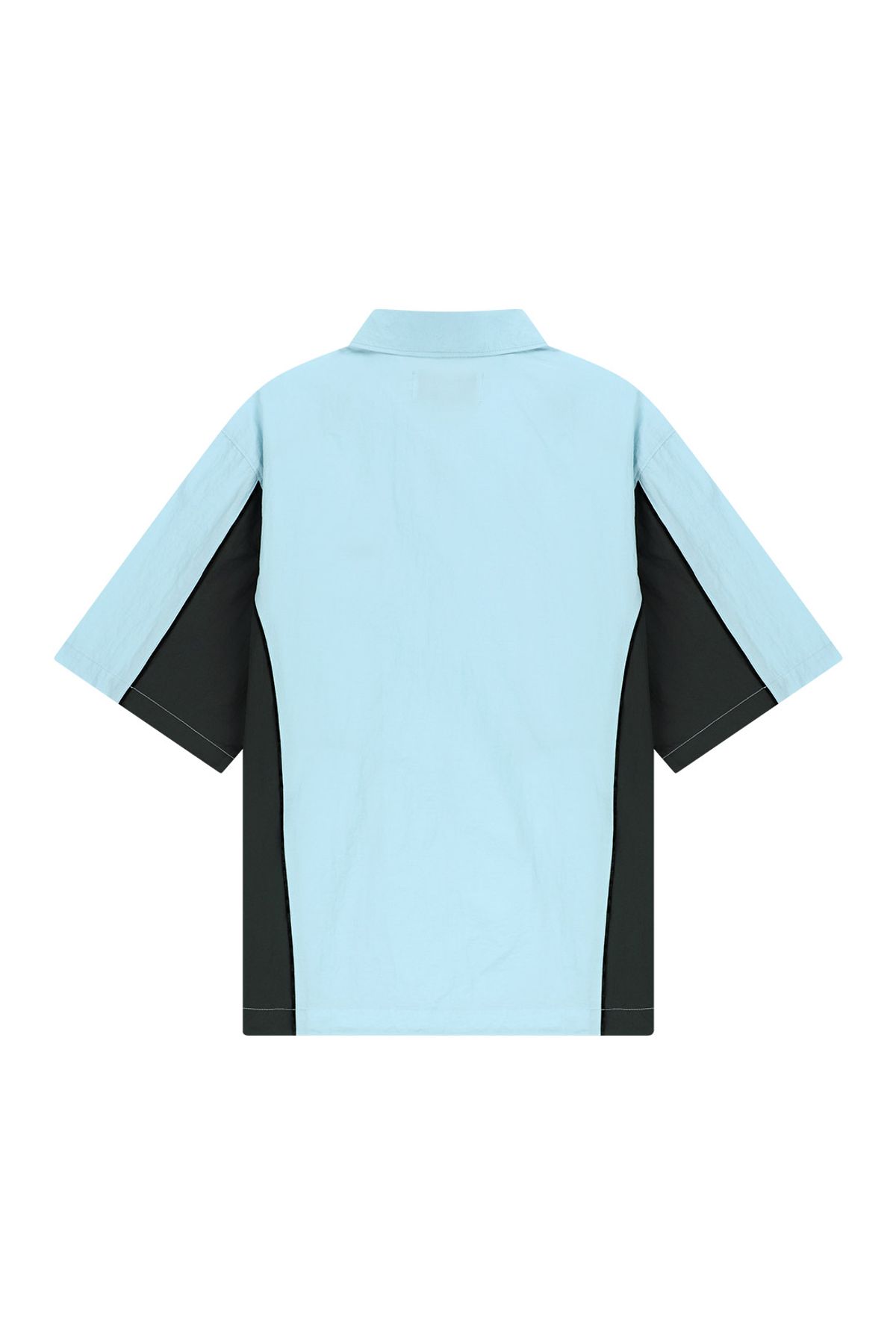 메아(MEA) ZIPPER CONTRAST SHIRT [SKY BLUE]