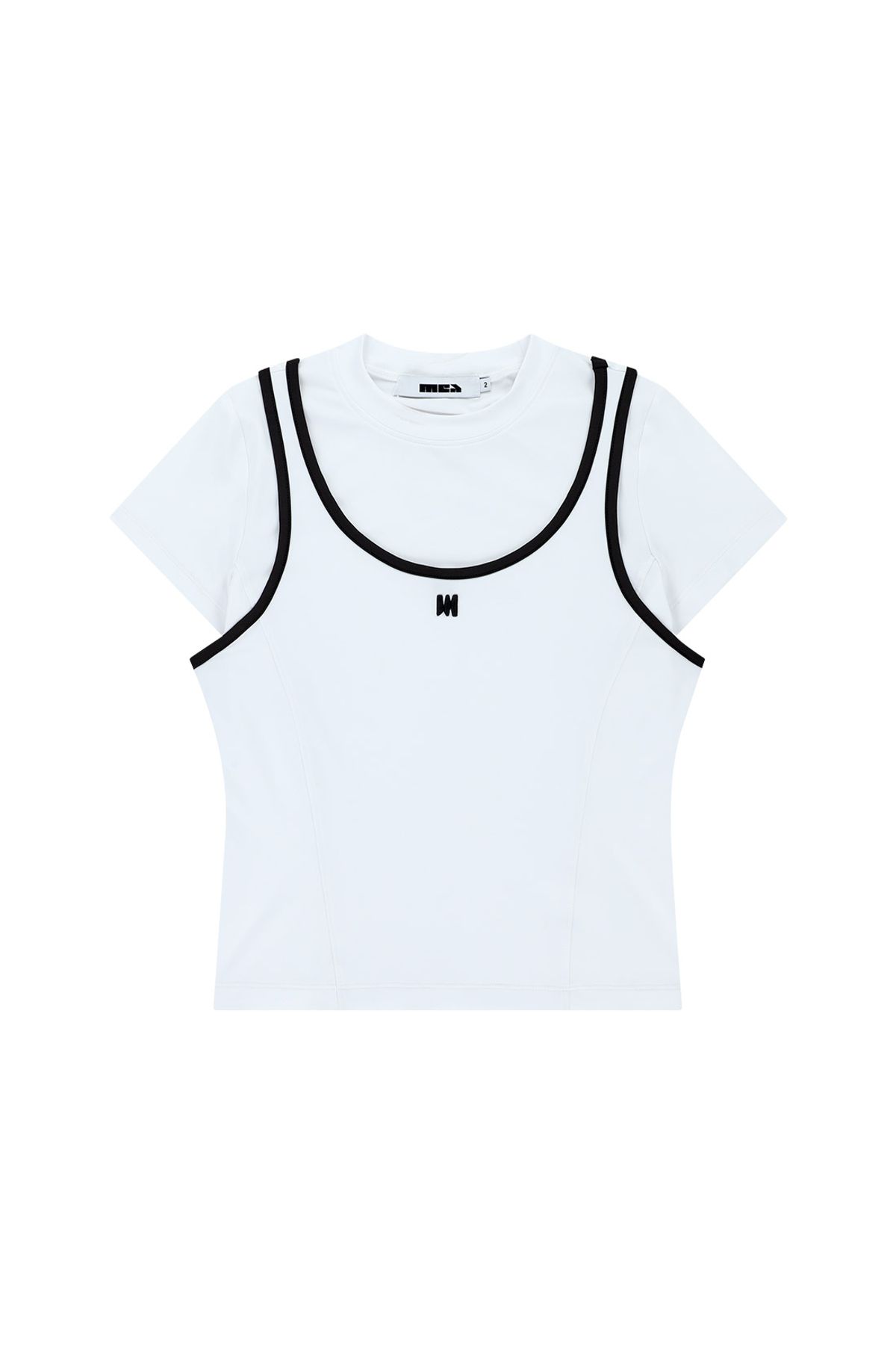 메아(MEA) LAYERED SLIM T-SHIRT [WHITE]