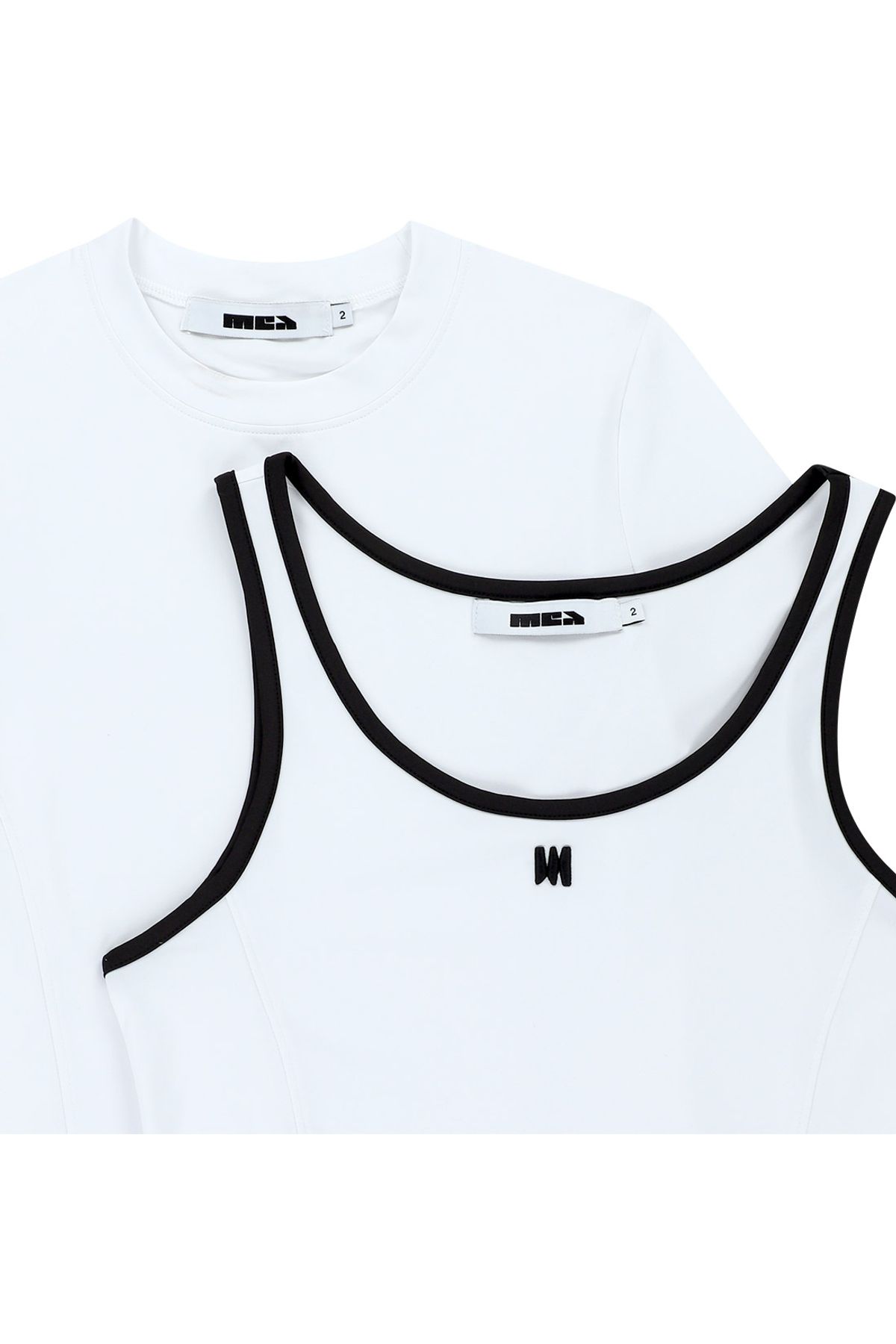 메아(MEA) LAYERED SLIM T-SHIRT [WHITE]