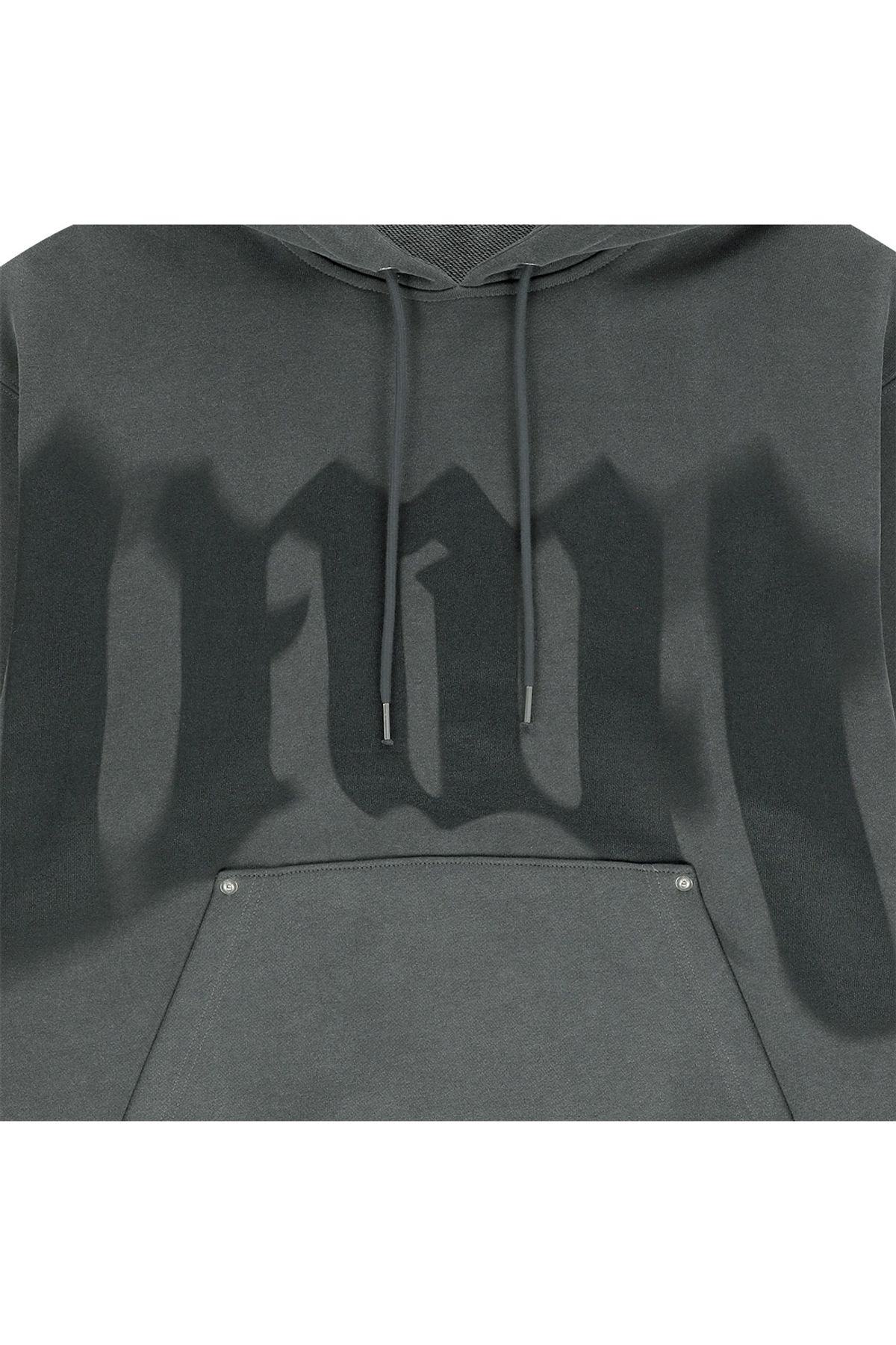 메아(MEA) HOODIE W/LAYERED SLEEVES [DARK GREY]