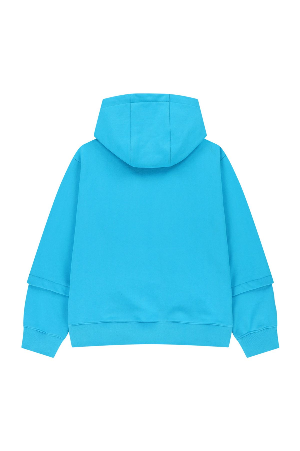메아(MEA) HOODIE W/LAYERED SLEEVES [BLUE]