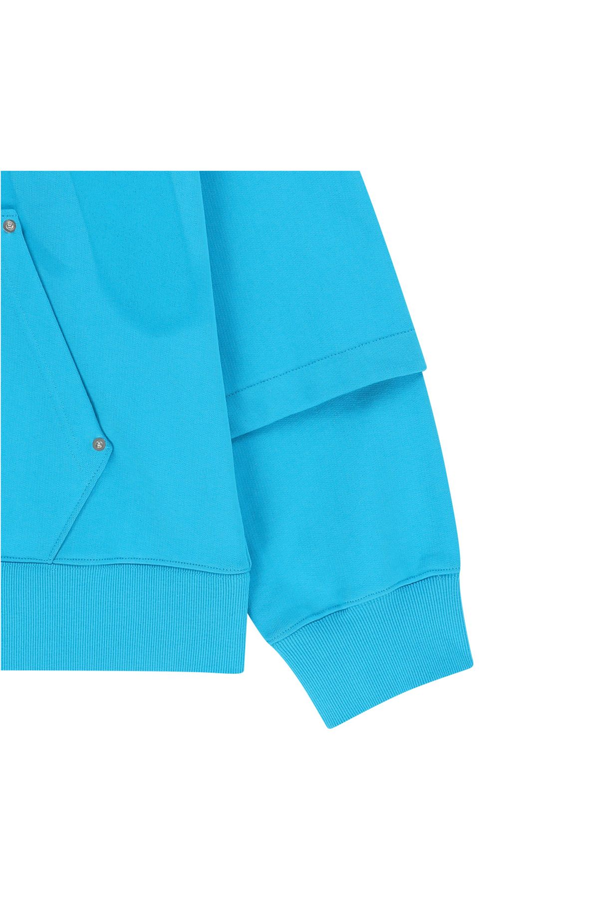 메아(MEA) HOODIE W/LAYERED SLEEVES [BLUE]