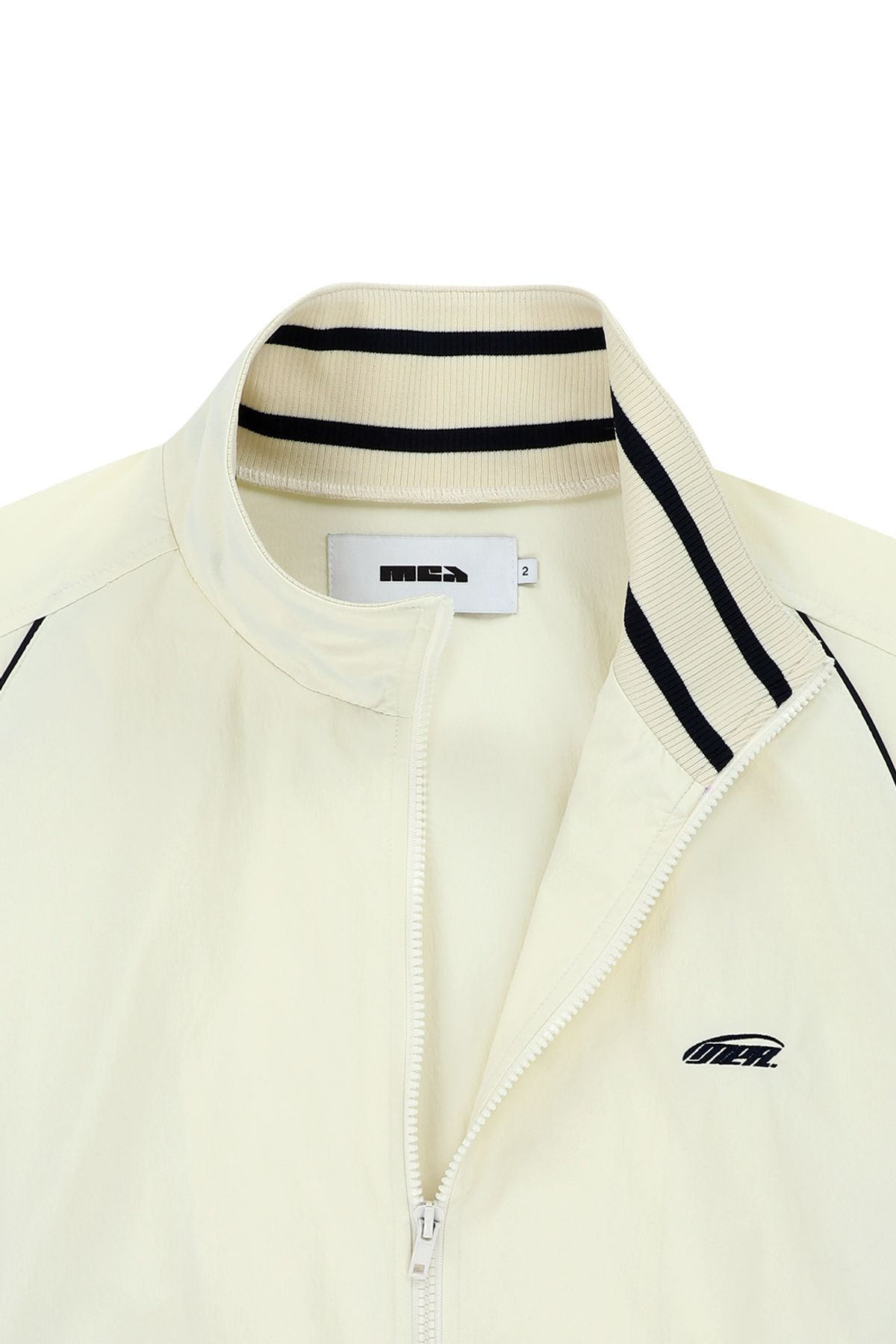 메아(MEA) KNIT NECK TRACK JACKET [IVORY]