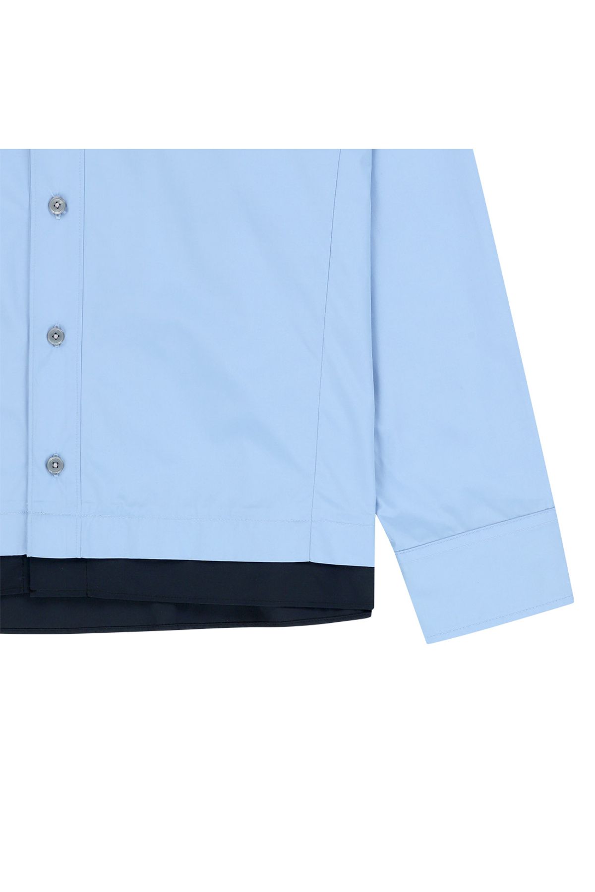메아(MEA) CONTRAST PANEL SHIRT [SKY BLUE]