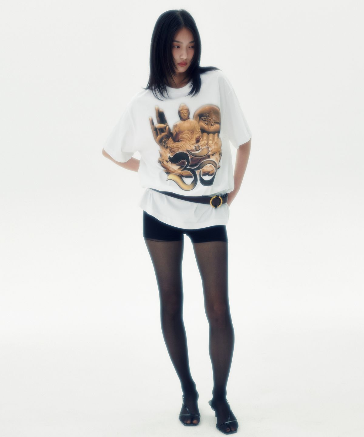 러닝하이(RUNNINGHIGH) 오리엔탈 터치 H/S 티 [화이트]