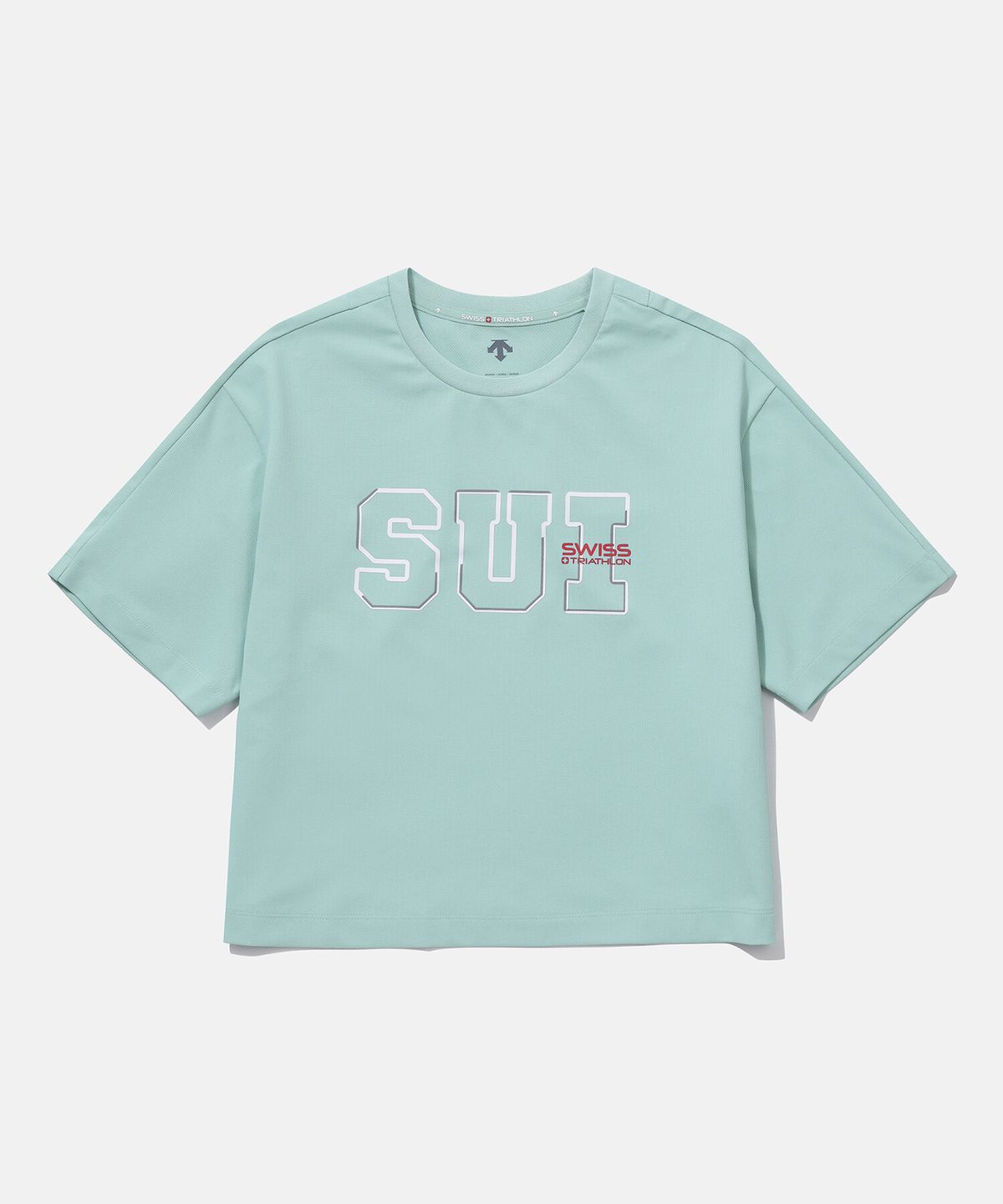 데상트(DESCENTE) SUI 팀 여성 크롭 티셔츠 민트(SP222ITS53)