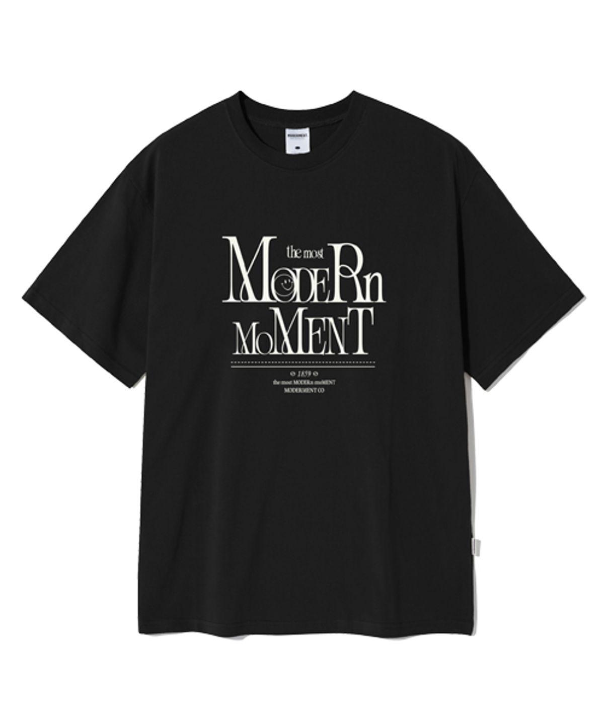 모더먼트(MODERMENT) 모더닝 반팔 티셔츠 [블랙]