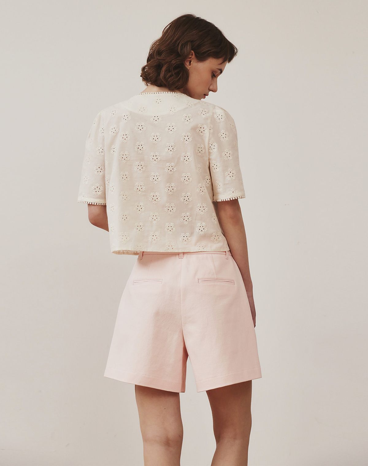 지에마르(GIEMAR) PUNCHING LACE BLOUSE