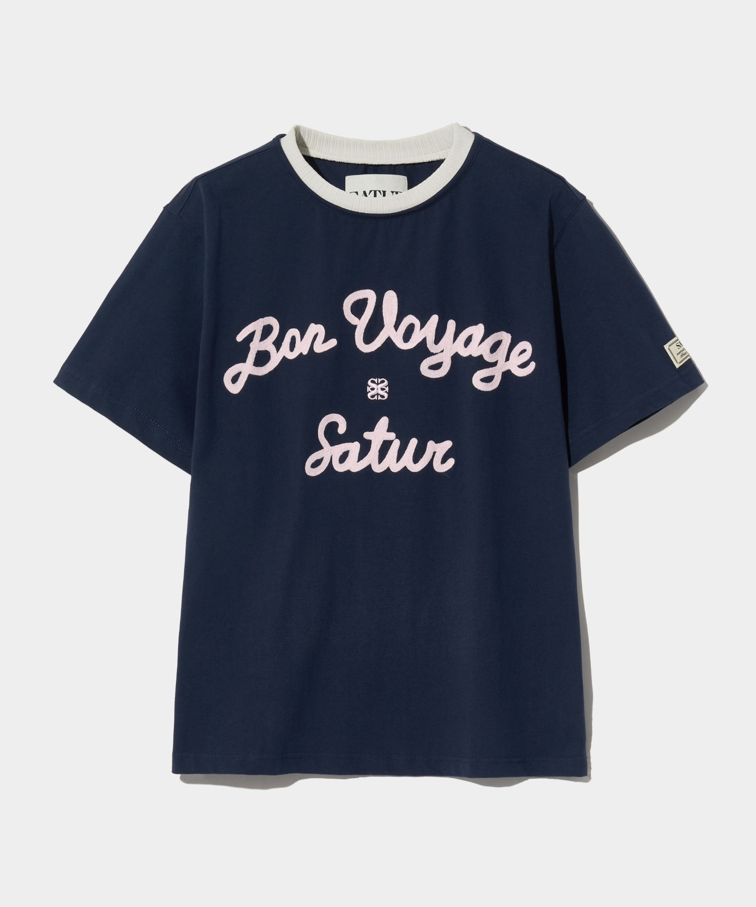 Tシャツ・カットソー SATUR Setter Logo Embroidered Voyage Short Sleeve T-Shirt Iv MUSINSA | SATUR Setter logo embroidered voyage short sleeve