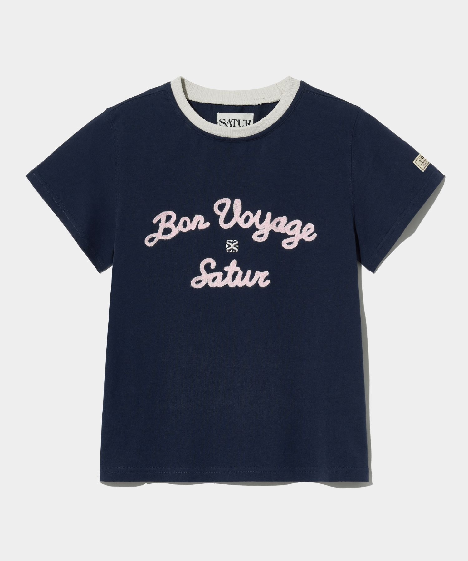 ★SATUR★ Setter Logo Embroidered Voyage Short Sleeve T-Shir MUSINSA | SATUR Setter logo embroidered voyage short sleeve